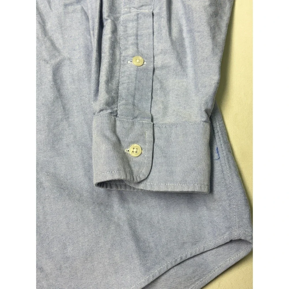 Polo Ralph Lauren Big Shirt Mens XL Light Blue Oxford Button Down Sleeve Pony